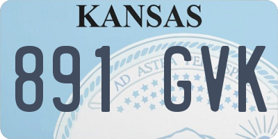 KS license plate 891GVK