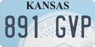 KS license plate 891GVP
