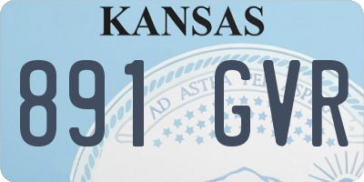 KS license plate 891GVR