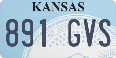 KS license plate 891GVS