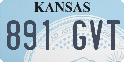 KS license plate 891GVT