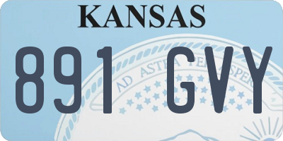 KS license plate 891GVY