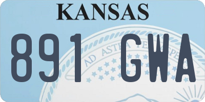 KS license plate 891GWA