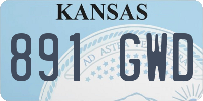 KS license plate 891GWD