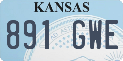 KS license plate 891GWE