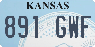 KS license plate 891GWF
