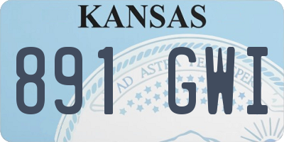 KS license plate 891GWI