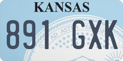 KS license plate 891GXK