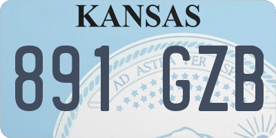 KS license plate 891GZB