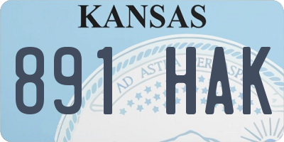 KS license plate 891HAK