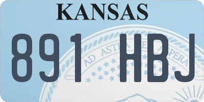 KS license plate 891HBJ