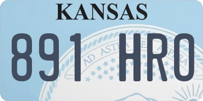 KS license plate 891HRO