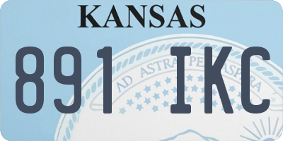 KS license plate 891IKC