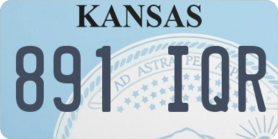 KS license plate 891IQR
