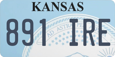 KS license plate 891IRE