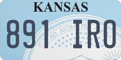 KS license plate 891IRO