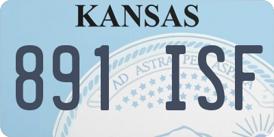 KS license plate 891ISF