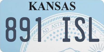 KS license plate 891ISL