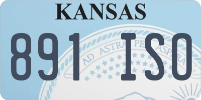 KS license plate 891ISO