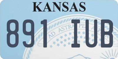 KS license plate 891IUB