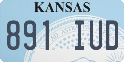 KS license plate 891IUD