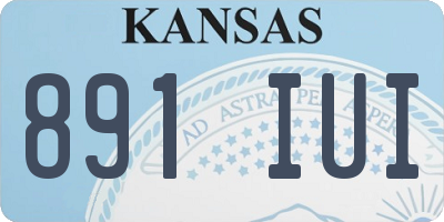 KS license plate 891IUI