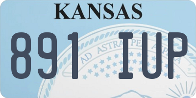 KS license plate 891IUP
