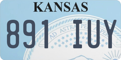 KS license plate 891IUY