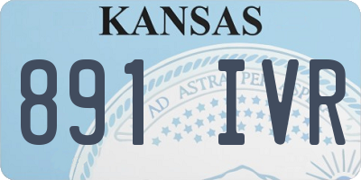 KS license plate 891IVR