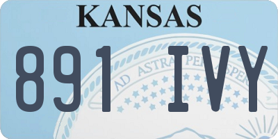 KS license plate 891IVY