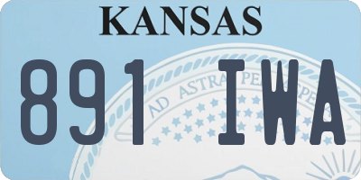 KS license plate 891IWA