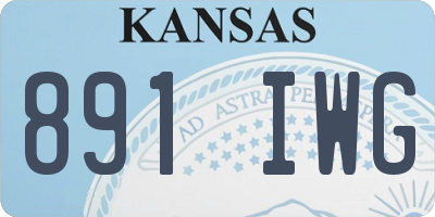KS license plate 891IWG