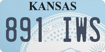 KS license plate 891IWS