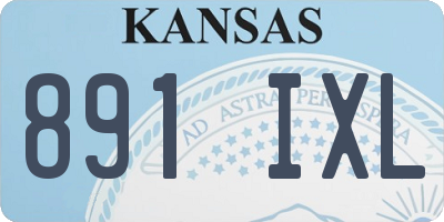 KS license plate 891IXL
