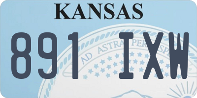 KS license plate 891IXW