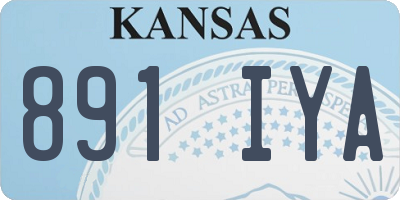 KS license plate 891IYA