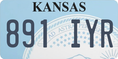 KS license plate 891IYR
