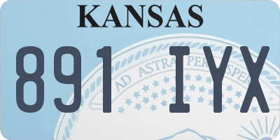 KS license plate 891IYX