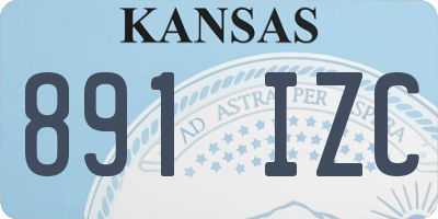 KS license plate 891IZC