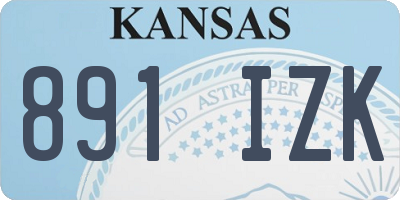 KS license plate 891IZK