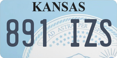 KS license plate 891IZS