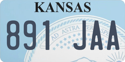 KS license plate 891JAA