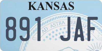 KS license plate 891JAF