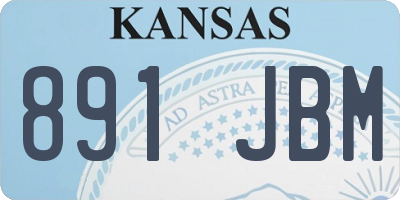 KS license plate 891JBM