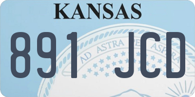 KS license plate 891JCD