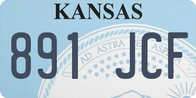 KS license plate 891JCF