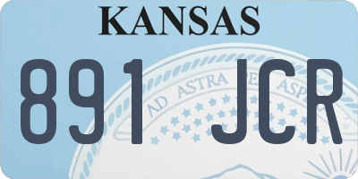 KS license plate 891JCR