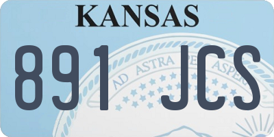 KS license plate 891JCS