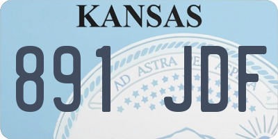 KS license plate 891JDF