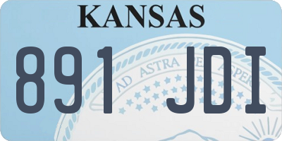 KS license plate 891JDI